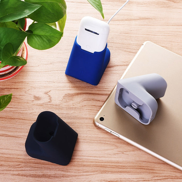 For Apple AirPods Creative Wireless Bluetooth Earphone Silicone Charging Box Charging Seat (Earphone is not Included), Size: 5.1*5.4*6.7cm