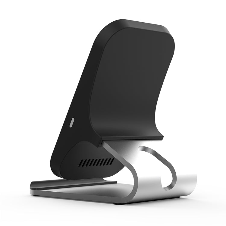 HAMTOD M5 15W Intelligent Dual Coil Design Qi Standard Holder Wireless Charger with Indicator Light, Support Fast Charging