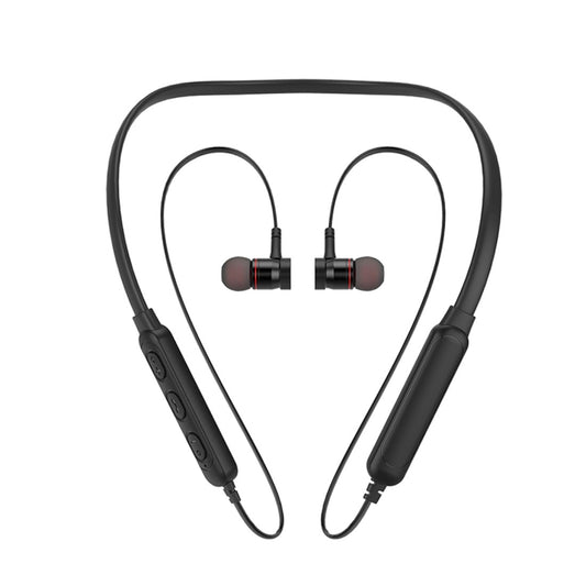 G10BL wireless neck-mounted earphone featuring dual stereo speakers and microphone