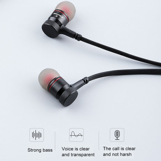 awei G10BL in-use while exercising, showing secure neckband and stable earphone fit
