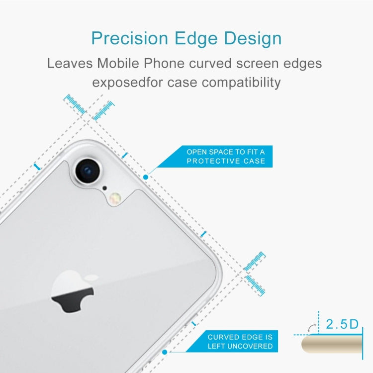 For iPhone 8 & 7 0.3mm 9H Surface Hardness 2.5D Curved Edge Explosion-proof Premium Tempered Glass Back Screen Protector