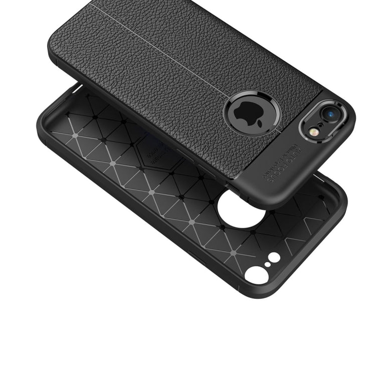 For iPhone 8 & 7 Litchi Texture TPU Protective Back Cover Case, For 8 & 7