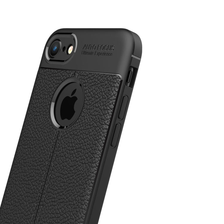 For iPhone 8 & 7 Litchi Texture TPU Protective Back Cover Case, For 8 & 7