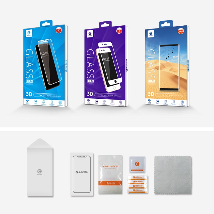 mocolo 0.33mm 9H 3D Round Edge Tempered Glass Film for iPhone SE 2020 / 8 / 7, iPhone SE 2020 / 8 / 7