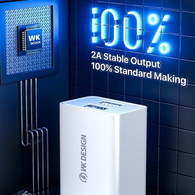 WK WP-U118 10W Single USB Port Travel Charger Power Adapter, EU Plug, WP-U118 EU Plug