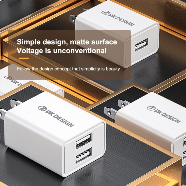 WK WP-U118 10W Single USB Port Travel Charger Power Adapter, EU Plug, WP-U118 EU Plug