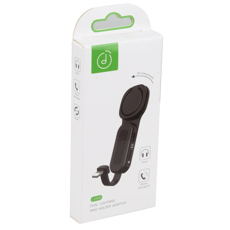 Adaptateur de charge rapide LXS08 8 broches vers 8 broches + 3,5 mm, anneau de support audio, 8 broches + 3,5 mm