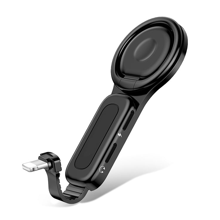 Adaptateur de charge rapide LXS08 8 broches vers 8 broches + 3,5 mm, anneau de support audio, 8 broches + 3,5 mm