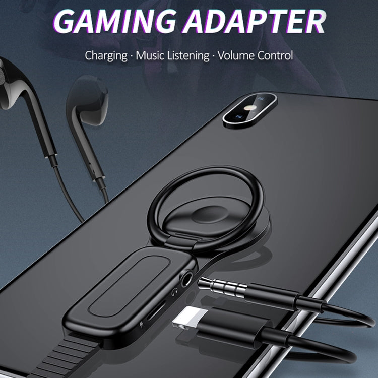 Adaptateur de charge rapide LXS08 8 broches vers 8 broches + 3,5 mm, anneau de support audio, 8 broches + 3,5 mm