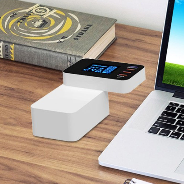 CDA33QW 40W QC 3.0 USB Ports + 3 USB Ports + USB-C / Type-C Ports + Wireless Charging Multi-function Foldable Charger with LED Display, AU Plug, AU Plug