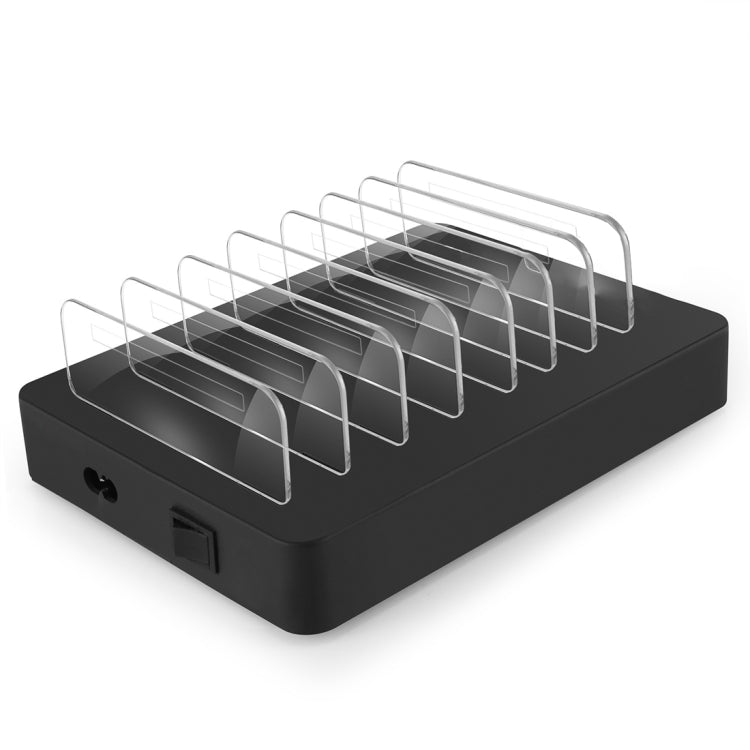 X6 96W 2.4A 8 USB Ports Smart Charger with Detachable Bezel, US Plug, US Plug Black, US Plug White