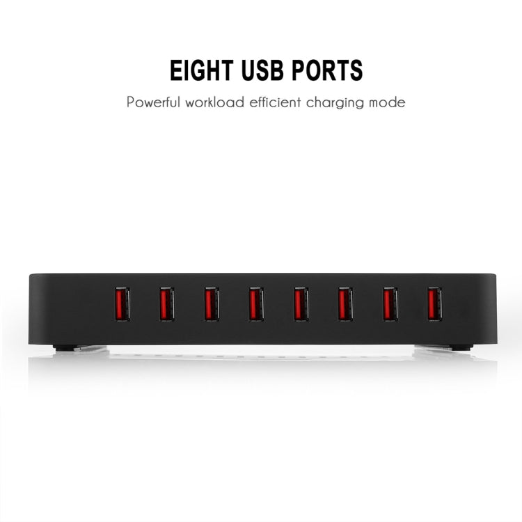 X6 96W 2.4A 8 USB Ports Smart Charger with Detachable Bezel, US Plug, US Plug Black, US Plug White