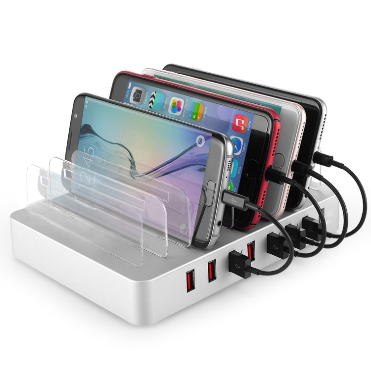 X6 96W 2.4A 8 USB Ports Smart Charger with Detachable Bezel, US Plug, US Plug Black, US Plug White