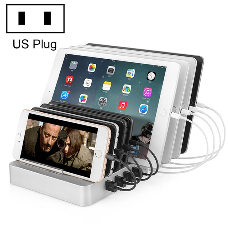 X6 96W 2.4A 8 USB Ports Smart Charger with Detachable Bezel, US Plug, US Plug Black, US Plug White