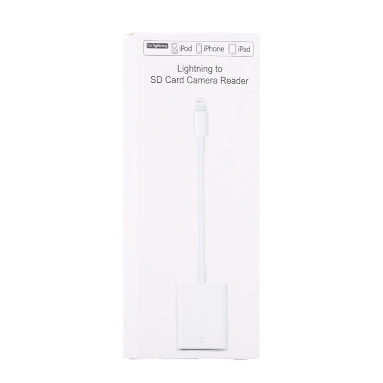 Adaptateur NK105 8 broches vers lecteur de carte SD, compatible avec iOS 9.1 et versions ultérieures.