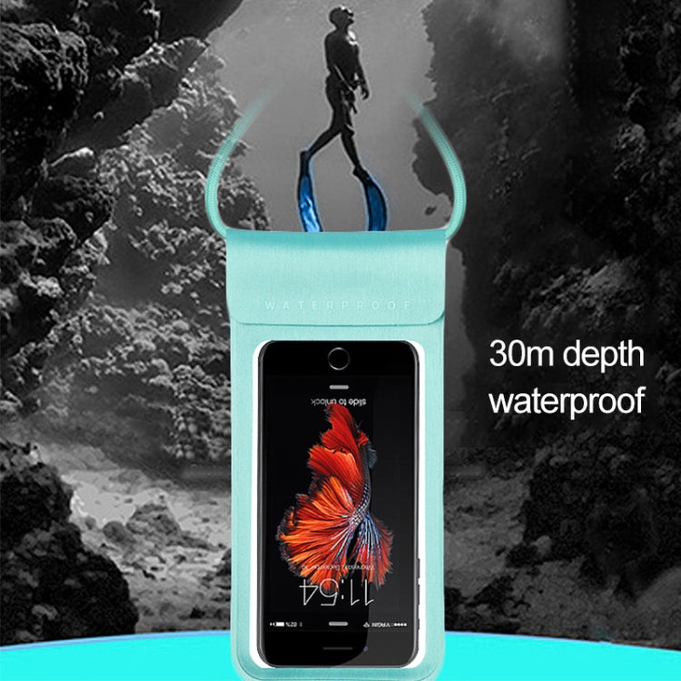 Outdoor Diving Swimming Mobile Phone Touch Screen Waterproof Bag for 6 to 7 Inch Mobile Phone
