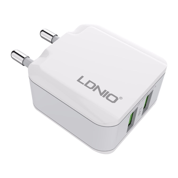 LDNIO A2201 2.4A Dual USB Charging Head Travel Direct Charge Mobile Phone Adapter Charger With Micro Data Cable, Micro