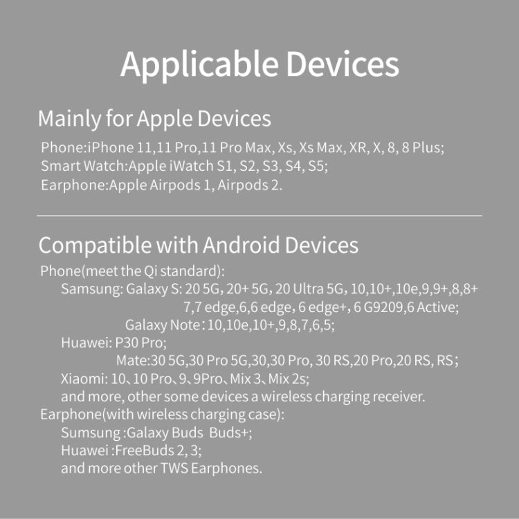 Chargeur sans fil magnétique vertical QI Z5A pour téléphones portables, montres Apple et AirPods, Samsung Galaxy Buds et Huawei Free Buds, avec anneau lumineux tactile, Z5A