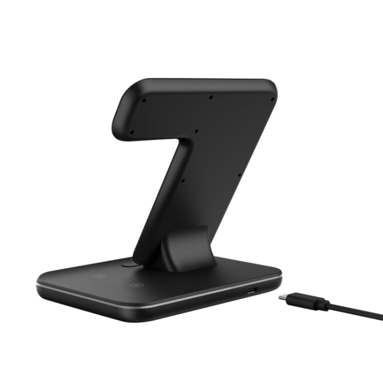 Chargeur sans fil magnétique vertical QI Z5A pour téléphones portables, montres Apple et AirPods, Samsung Galaxy Buds et Huawei Free Buds, avec anneau lumineux tactile, Z5A