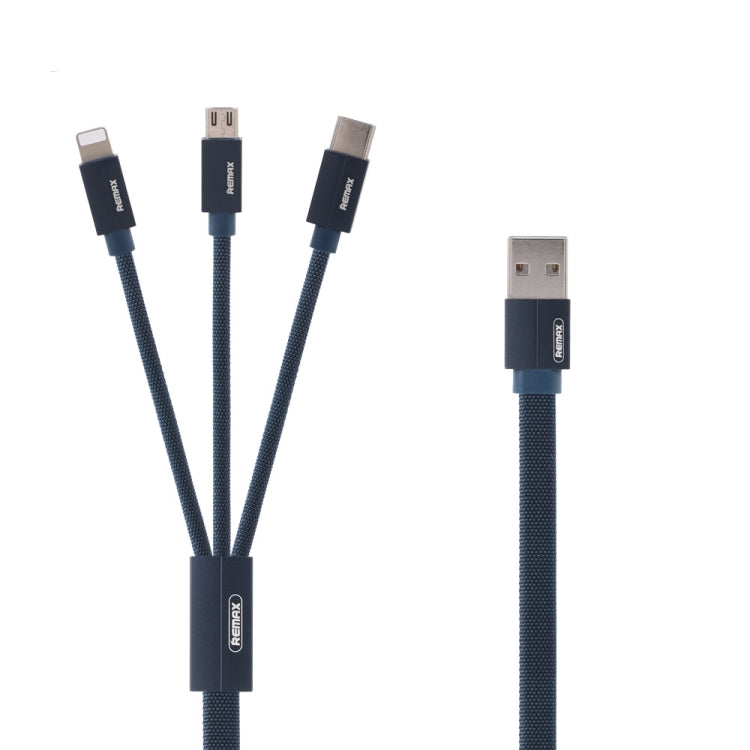 REMAX RC-094TH 1m 2.4A 3 in 1 USB to 8 Pin & USB-C / Type-C & Micro USB  Fast Charging Data Cable