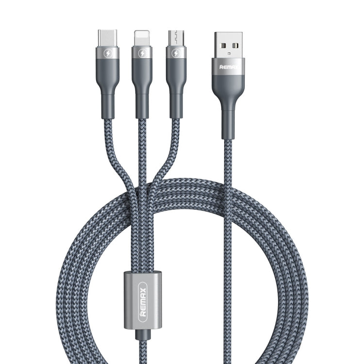 REMAX RC-070TH 1.2m 2A 3 in 1 USB to 8 Pin & USB-C / Type-C & Micro USB Charging Cable