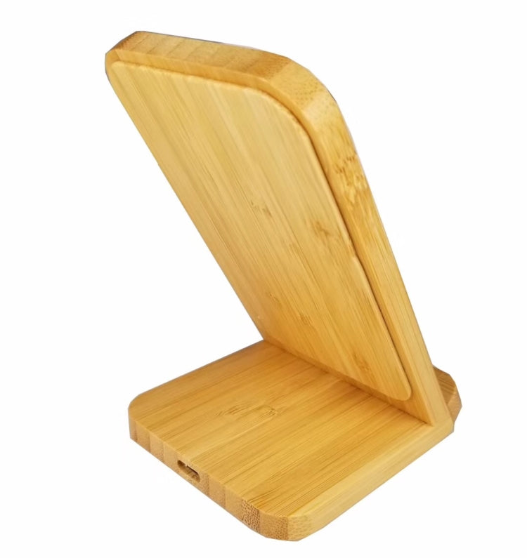 Vertical Bamboo Wireless Charger for QI Phone