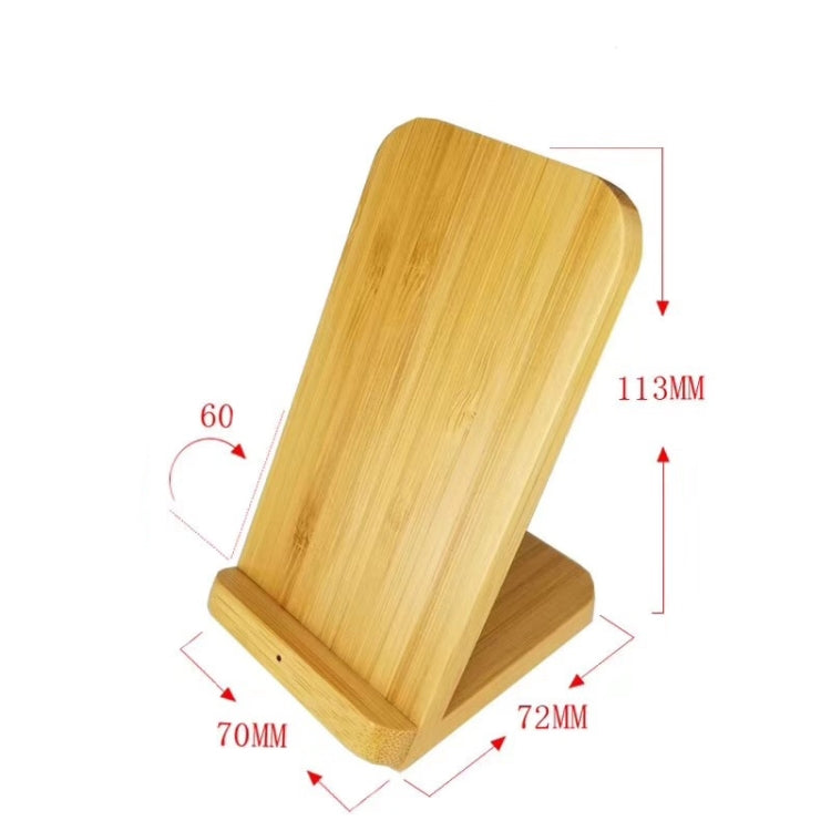 Vertical Bamboo Wireless Charger for QI Phone