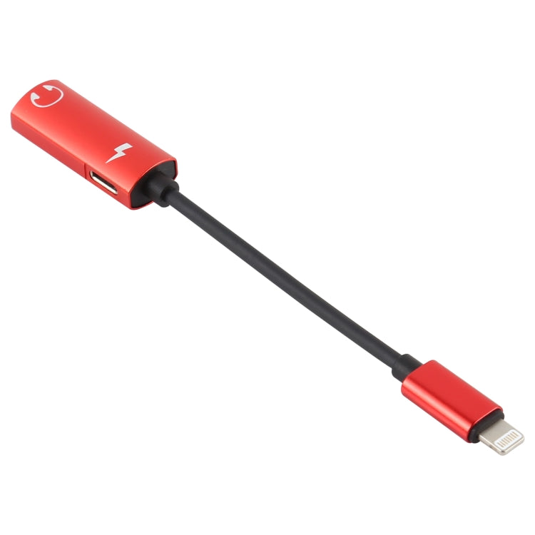 2 in 1 8 Pin Male to Dual 8 Pin Female Charging and Listening to Music Audio Earphone Adapter, Compatible with All IOS Systems