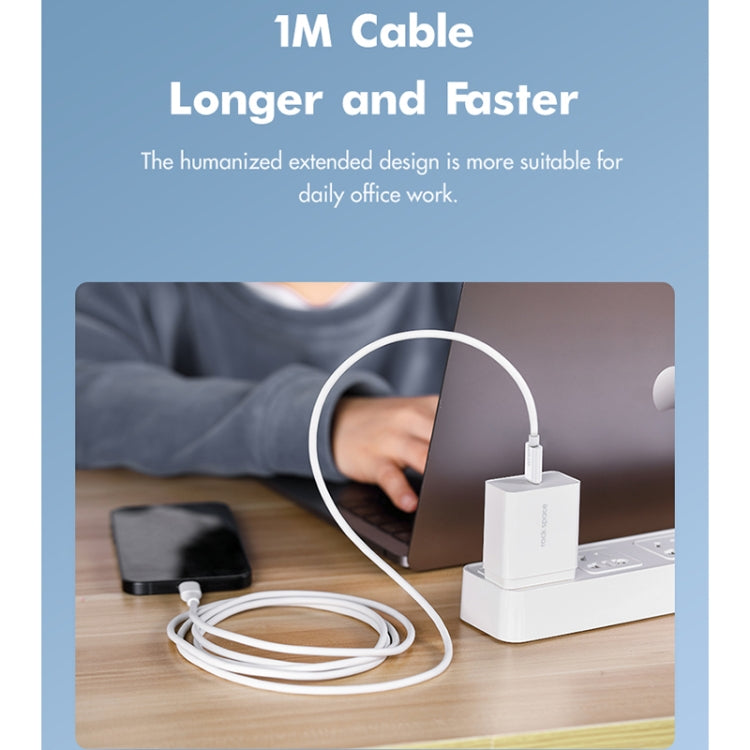 ROCK Space Z19 PD  20W 3A USB-C / Type-C to 8 Pin Fast Charging TPE Data Cable, Cable Length: 1m, Z19