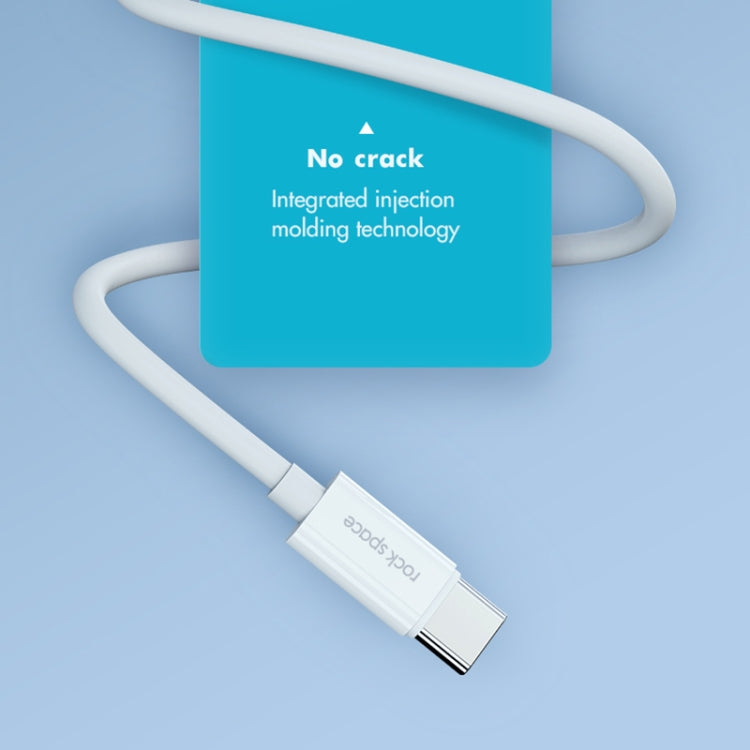 ROCK Space Z19 PD  20W 3A USB-C / Type-C to 8 Pin Fast Charging TPE Data Cable, Cable Length: 1m, Z19
