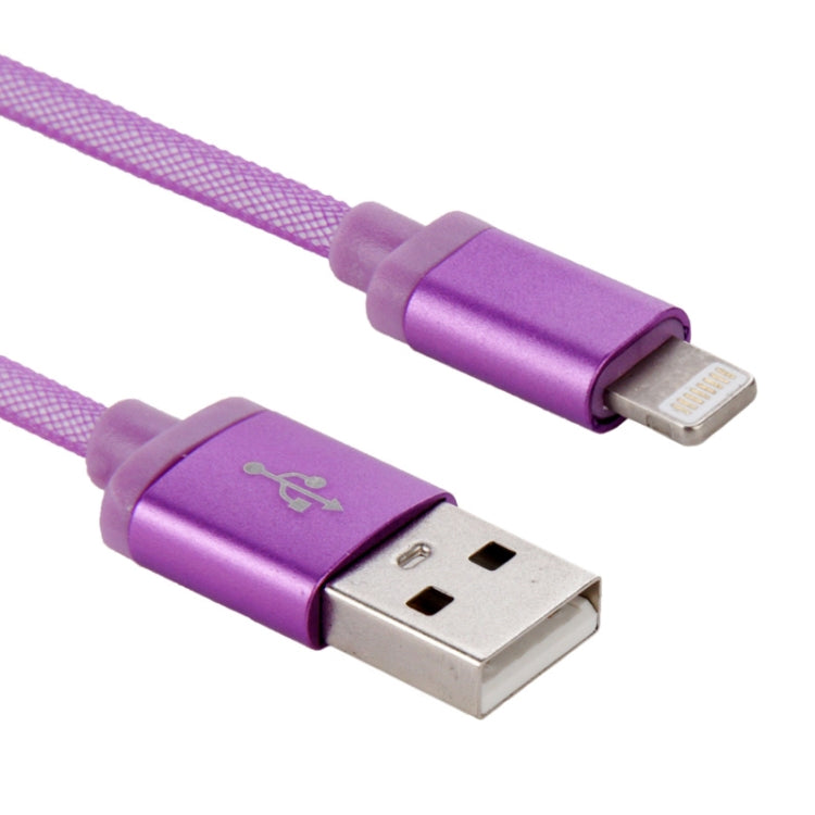 1m Net Style Metal Head 8 Pin to USB Data / Charger Cable
