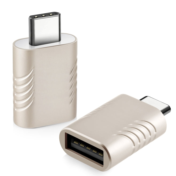Adaptateur USB-C/Type-C mâle vers USB 3.0 femelle en alliage de zinc, 2 pièces SBT-148, couleur champagne doré, gris cosmique, argent spatial