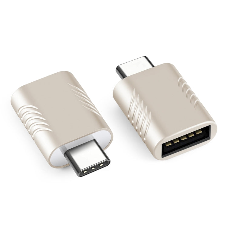 Adaptateur USB-C/Type-C mâle vers USB 3.0 femelle en alliage de zinc, 2 pièces SBT-148, couleur champagne doré, gris cosmique, argent spatial