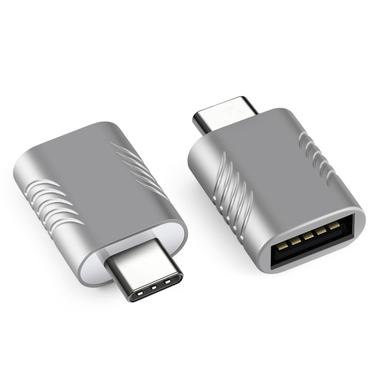 Adaptateur USB-C/Type-C mâle vers USB 3.0 femelle en alliage de zinc, 2 pièces SBT-148, couleur champagne doré, gris cosmique, argent spatial