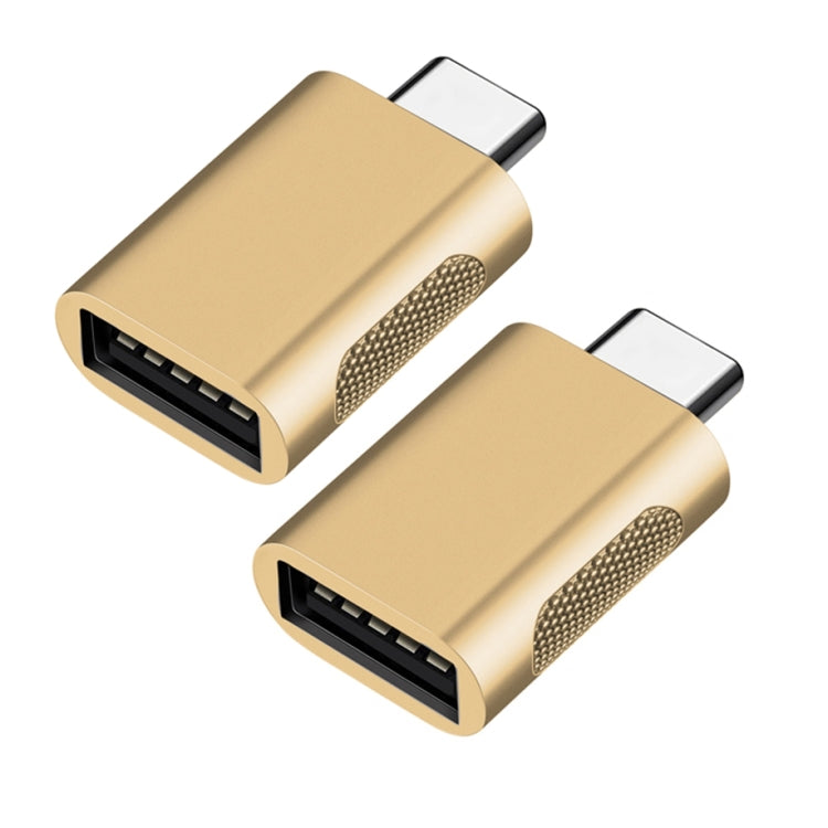 2 PCS SBT-158 USB-C / Type-C Male to USB 3.0 Female Zinc Alloy Adapter, SBT-158 Black, SBT-158 Gold, SBT-158 Rose Gold, SBT-158 Silver