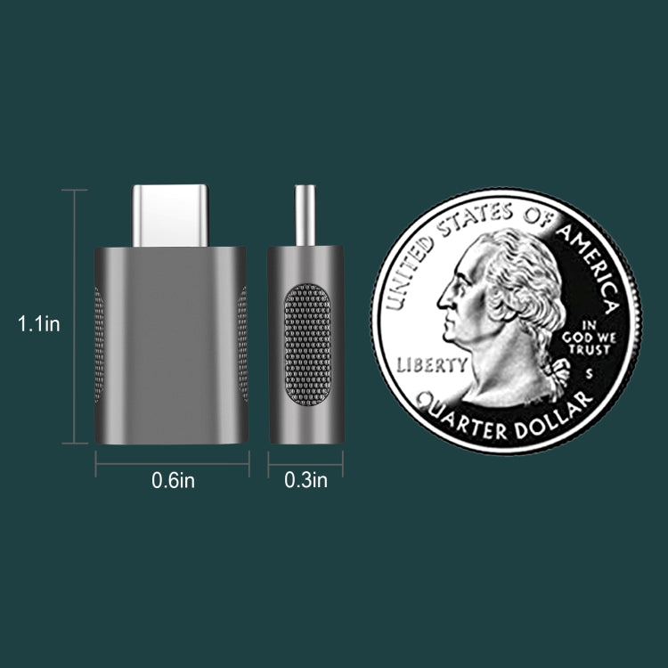 2 PCS SBT-158 USB-C / Type-C Male to USB 3.0 Female Zinc Alloy Adapter, SBT-158 Black, SBT-158 Gold, SBT-158 Rose Gold, SBT-158 Silver