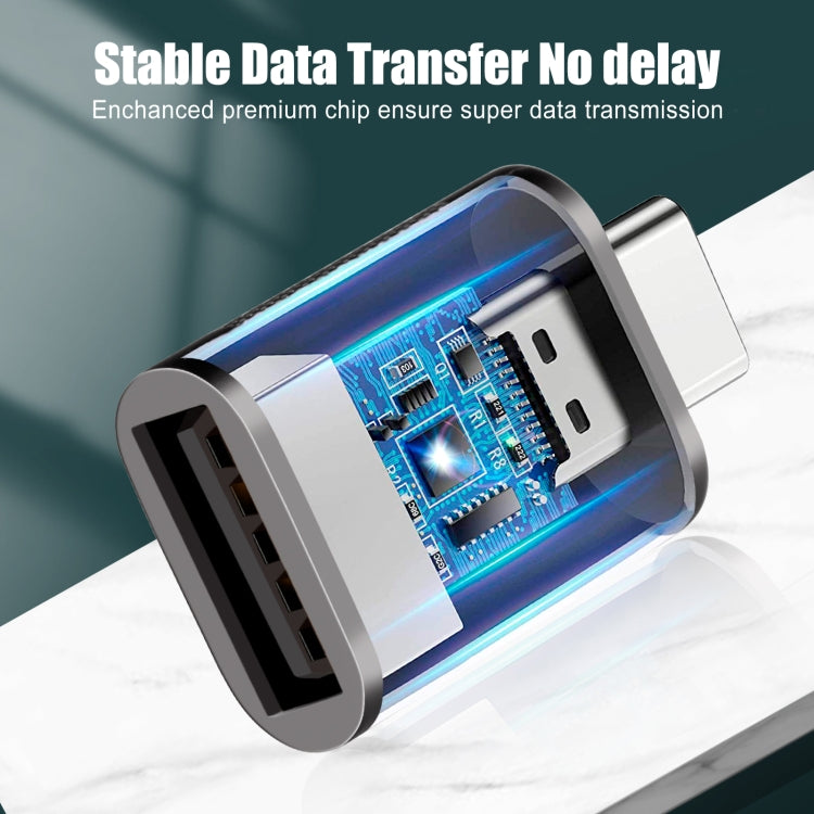 Adaptateur USB-C/Type-C mâle vers USB 3.0 femelle en alliage de zinc, 2 pièces, SBT-158 noir, SBT-158 or, SBT-158 or rose, SBT-158 argent