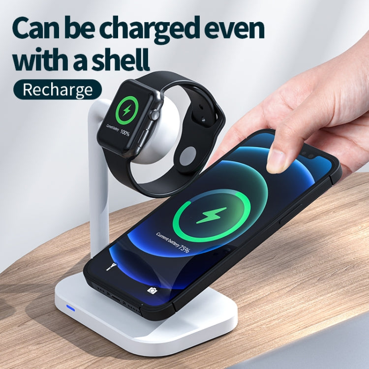adj-984 2 in 1 Electromagnetic Induction Wireless Charger for Mobile Phones & Apple Watches & AirPods