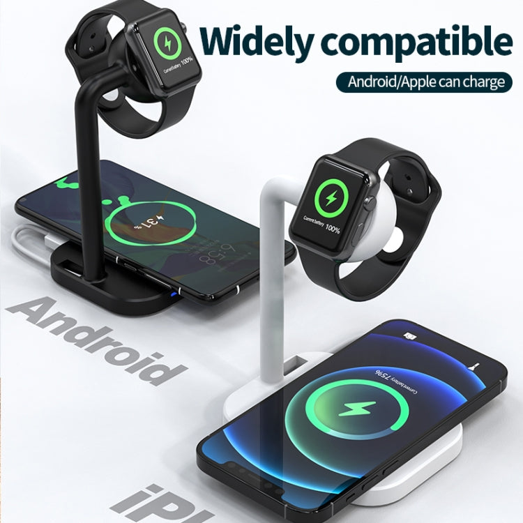 adj-984 2 in 1 Electromagnetic Induction Wireless Charger for Mobile Phones & Apple Watches & AirPods