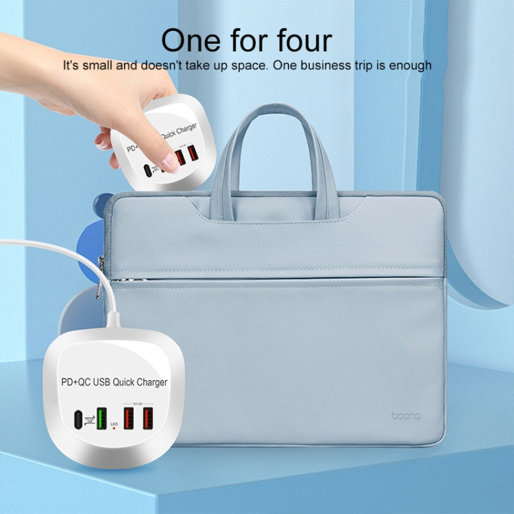 WLX-T3P 4 In 1 PD + QC Multi-function Smart Fast Charging USB Charger, WLX-T3P UK Plug, WLX-T3P US Plug, WLX-T3P AU Plug, WLX-T3P EU Plug