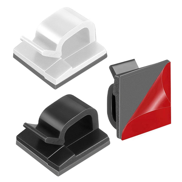 HG2392 Lot de 50 clips de fixation pour organiseur de câbles de données de bureau, type gomme : rouge et gris, 50 pièces / rouge et gris