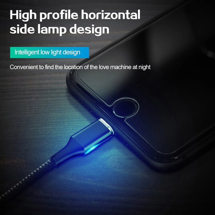 M11 3 in 1 5A USB to 8 Pin + Micro USB + USB-C / Type-C Nylon Braided Magnetic Data Cable, Cable Length: 1m, 8 Pin + Micro USB + USB-C / Type-C