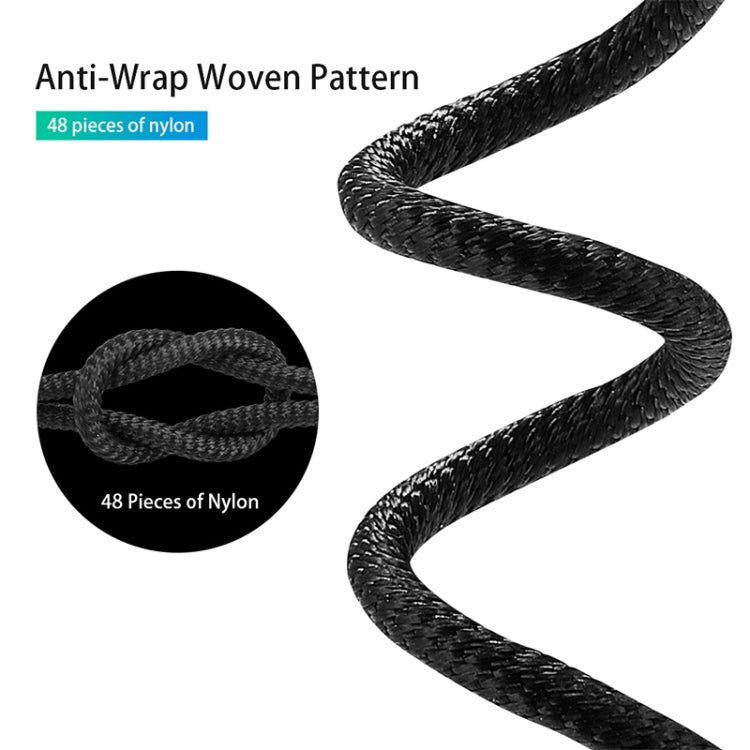 M11 3 in 1 5A USB to 8 Pin + Micro USB + USB-C / Type-C Nylon Braided Magnetic Data Cable, Cable Length: 2m, 8 Pin + Micro USB + USB-C / Type-C