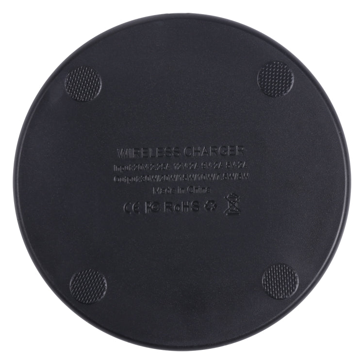 Chargeur sans fil rond en plastique à motif écossais QI 10 W, plastique