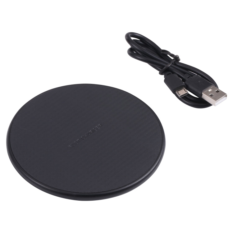 Chargeur sans fil rond en plastique à motif écossais QI 10 W, plastique
