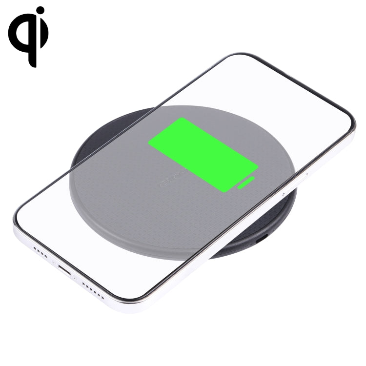 Chargeur sans fil rond en plastique à motif écossais QI 10 W, plastique