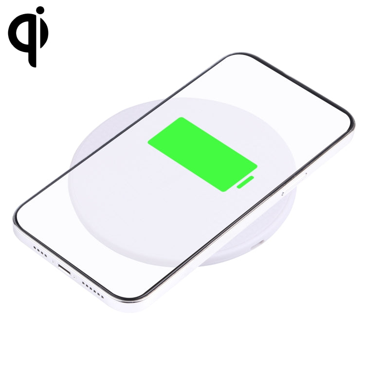Chargeur sans fil rond en plastique à motif écossais QI 10 W, plastique