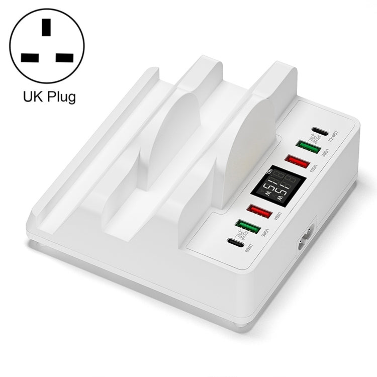 F6 Multifunctional Dual Wireless Charger with Phone Holder & Current Display, AU Plug, IP8G1005AU, IP8G1005EU, IP8G1005UK, IP8G1005US
