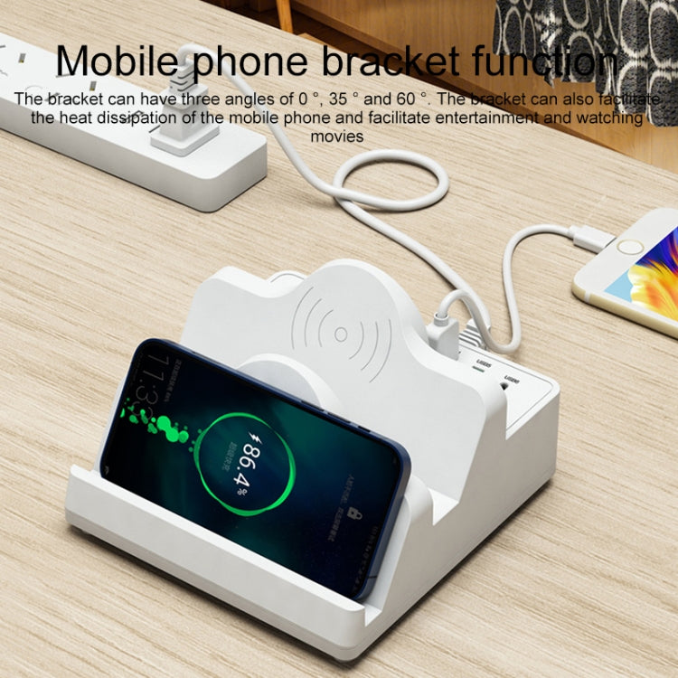 F6 Multifunctional Dual Wireless Charger with Phone Holder & Current Display, AU Plug, IP8G1005AU, IP8G1005EU, IP8G1005UK, IP8G1005US