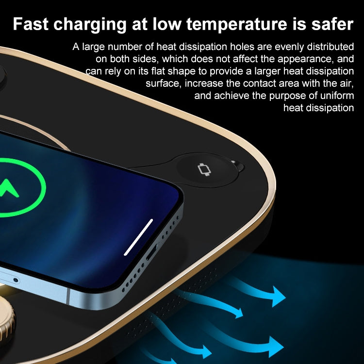 X3 15W 3 in 1 Wireless Charger, Table Lamp, X3 Green, X3 White